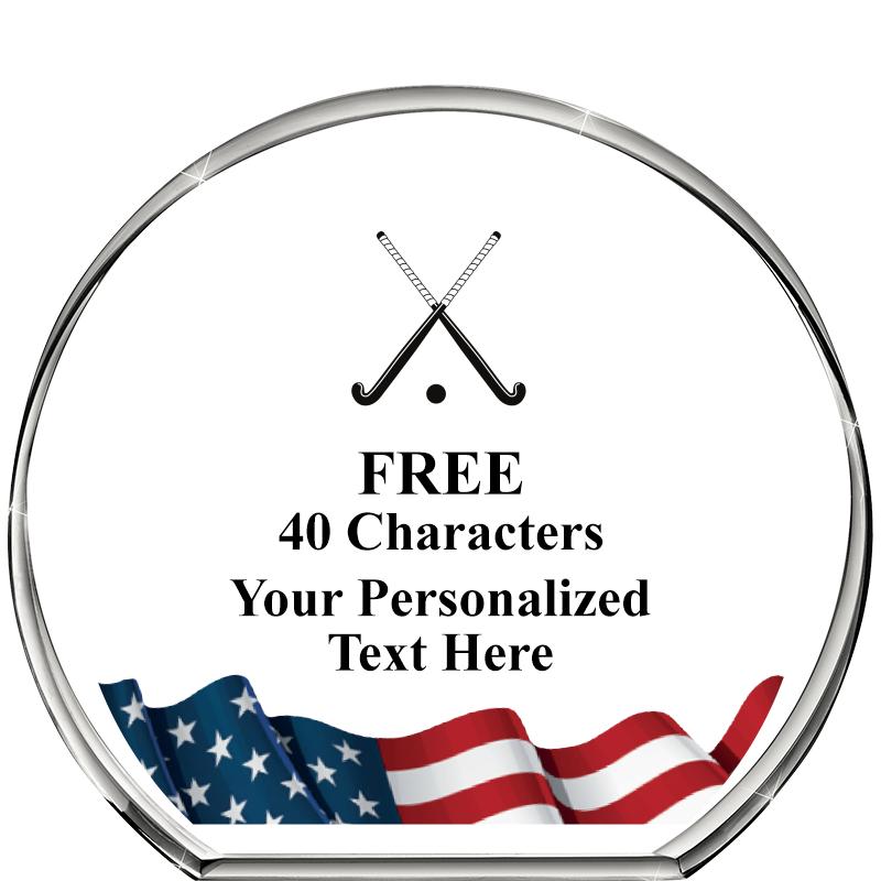 4"FLAG STANDING CIRCLE PPRWGHT