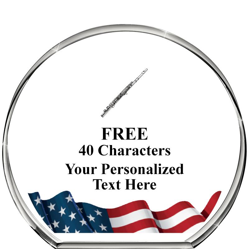 4"FLAG STANDING CIRCLE PPRWGHT