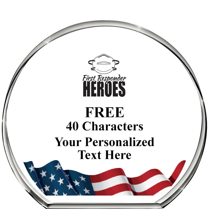 4"FLAG STANDING CIRCLE PPRWGHT