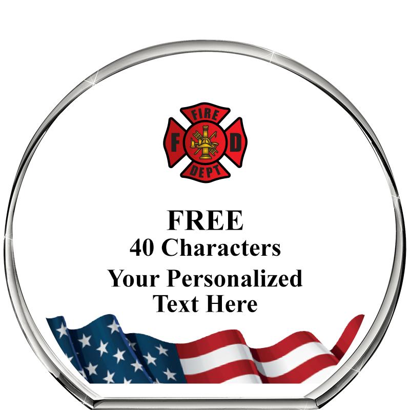 4"FLAG STANDING CIRCLE PPRWGHT