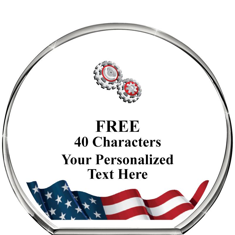 4"FLAG STANDING CIRCLE PPRWGHT