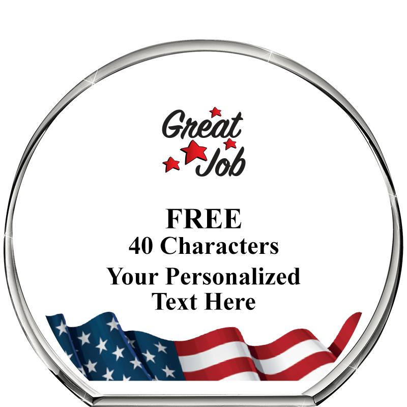 4"FLAG STANDING CIRCLE PPRWGHT