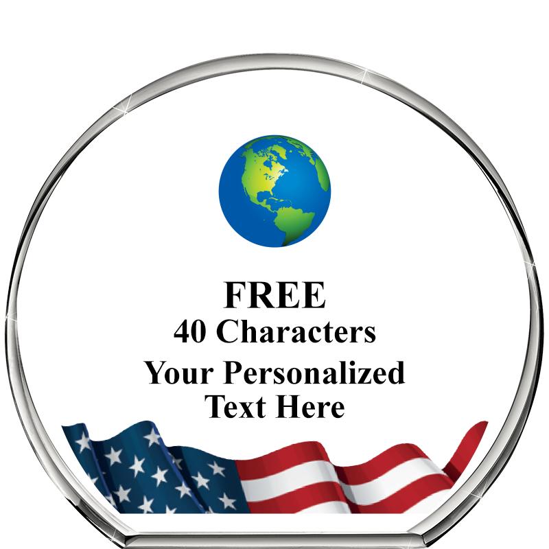 4"FLAG STANDING CIRCLE PPRWGHT