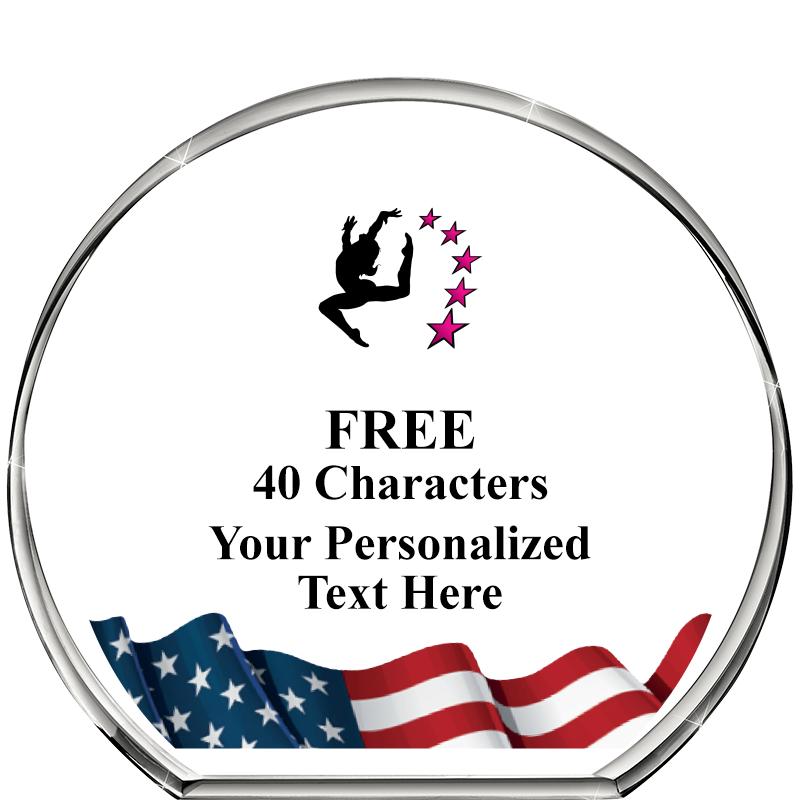 4"FLAG STANDING CIRCLE PPRWGHT