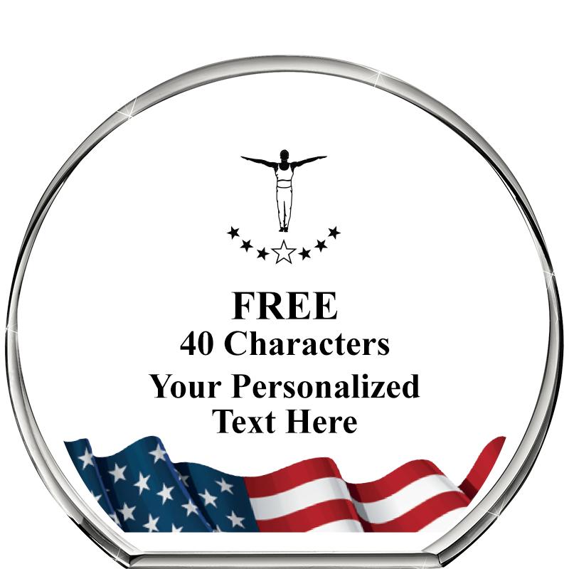 4"FLAG STANDING CIRCLE PPRWGHT