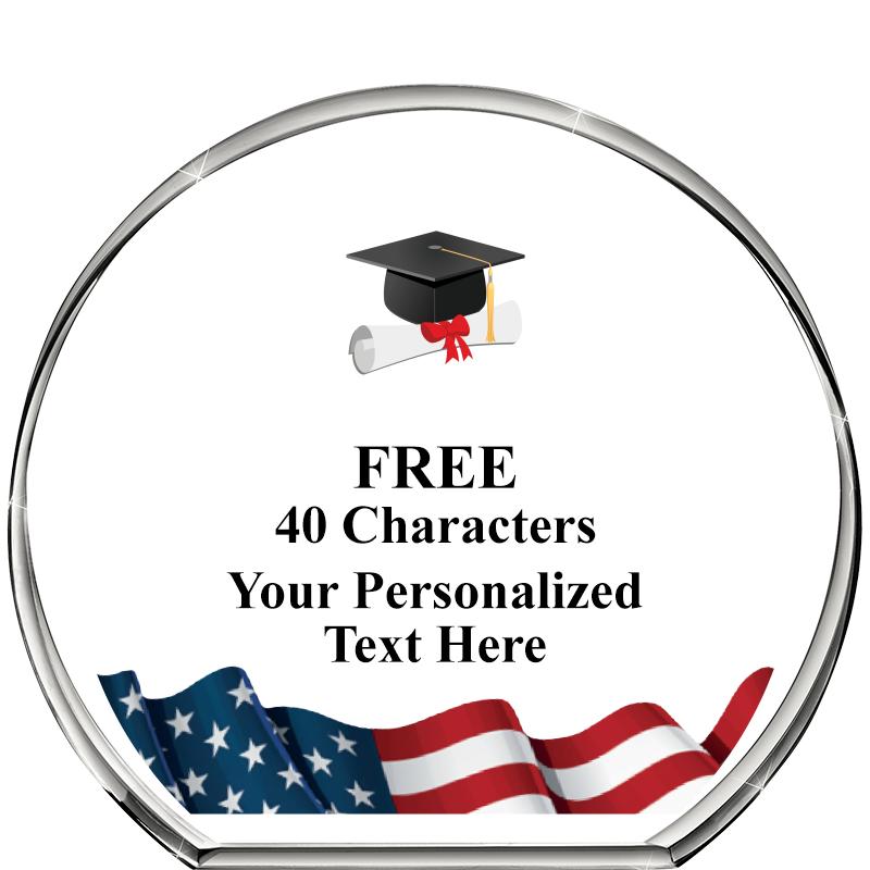 4"FLAG STANDING CIRCLE PPRWGHT