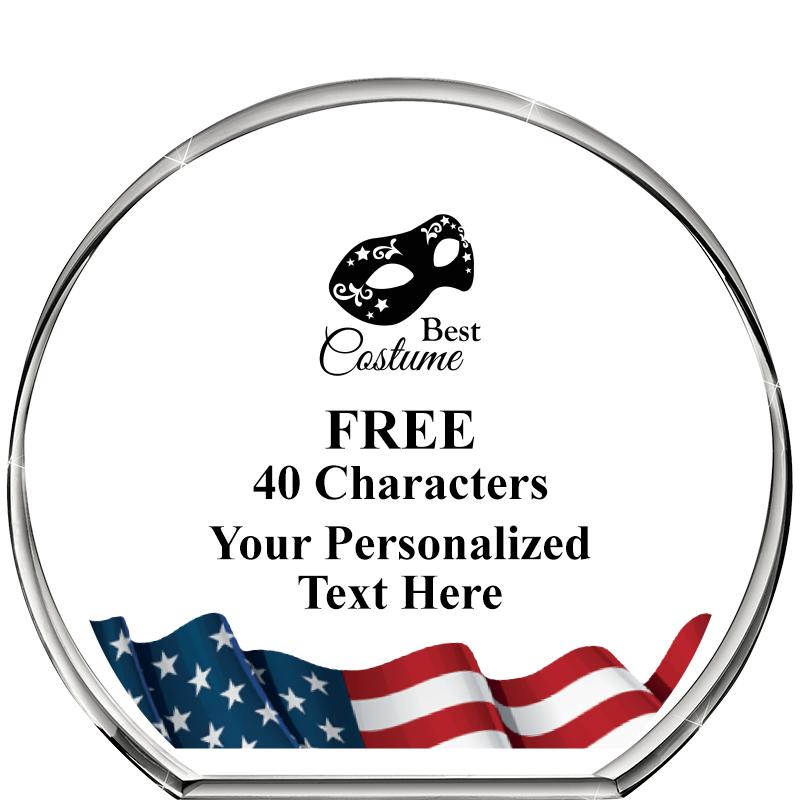 4"FLAG STANDING CIRCLE PPRWGHT