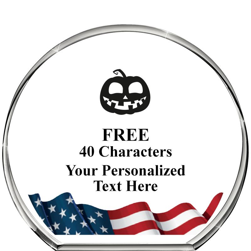 4"FLAG STANDING CIRCLE PPRWGHT