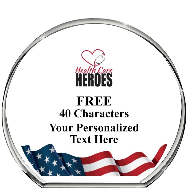 4"FLAG STANDING CIRCLE PPRWGHT