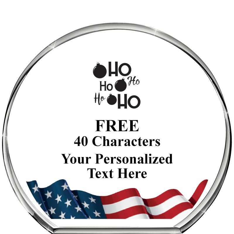 4"FLAG STANDING CIRCLE PPRWGHT