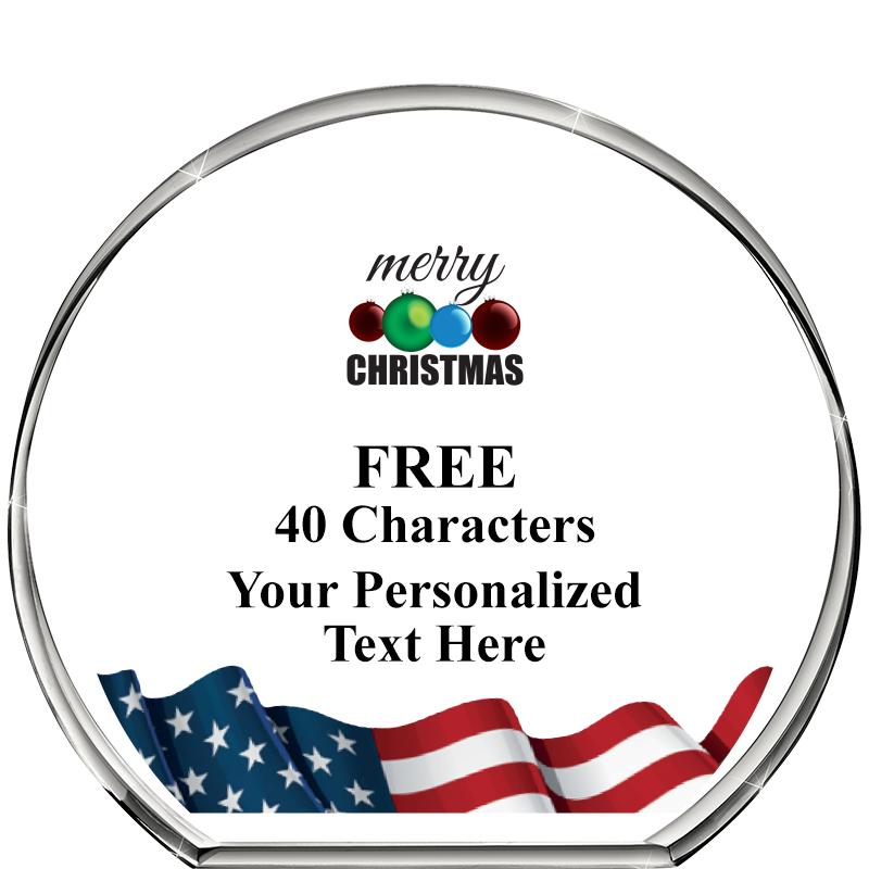 4"FLAG STANDING CIRCLE PPRWGHT