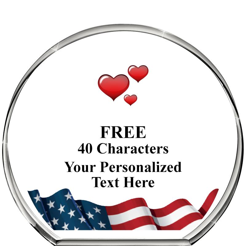 4"FLAG STANDING CIRCLE PPRWGHT