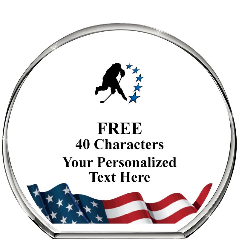 4"FLAG STANDING CIRCLE PPRWGHT