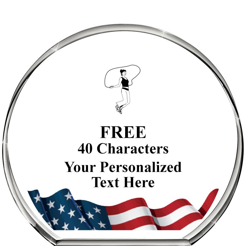 4"FLAG STANDING CIRCLE PPRWGHT