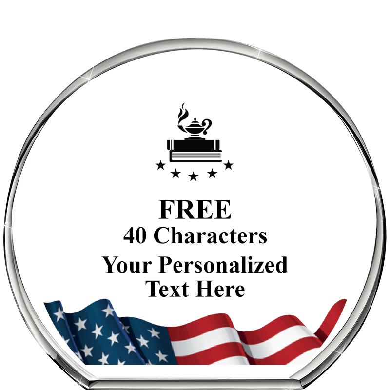 4"FLAG STANDING CIRCLE PPRWGHT