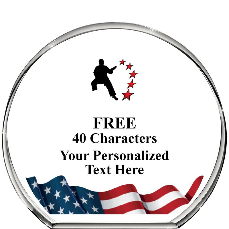 4"FLAG STANDING CIRCLE PPRWGHT