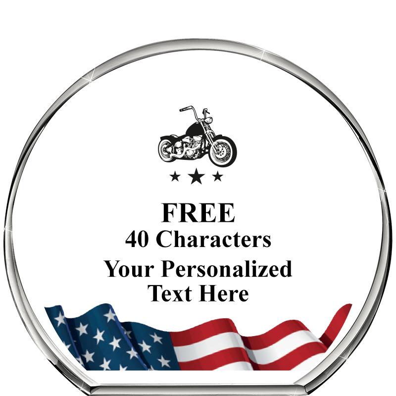 4"FLAG STANDING CIRCLE PPRWGHT