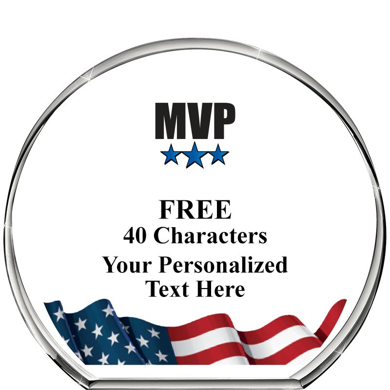 4"FLAG STANDING CIRCLE PPRWGHT