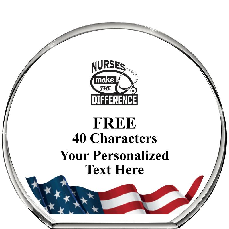 4"FLAG STANDING CIRCLE PPRWGHT