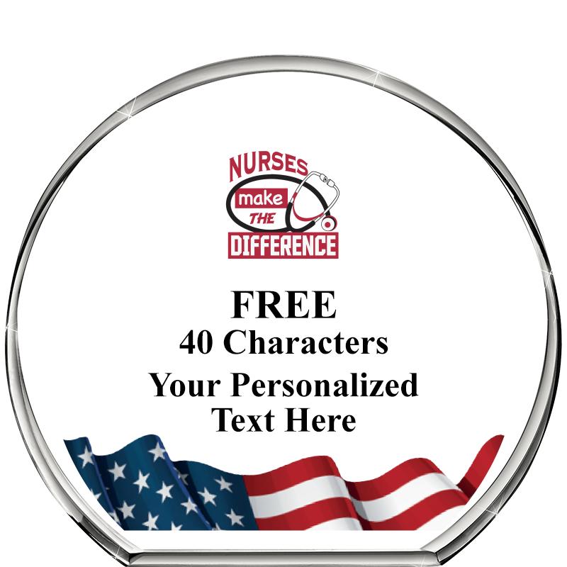 4"FLAG STANDING CIRCLE PPRWGHT