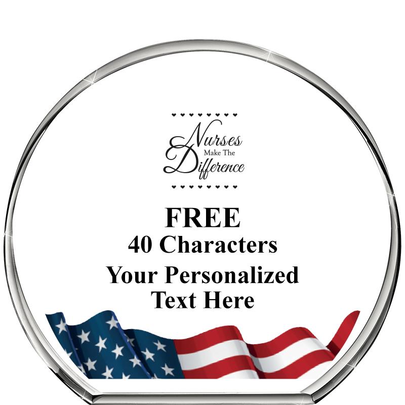 4"FLAG STANDING CIRCLE PPRWGHT