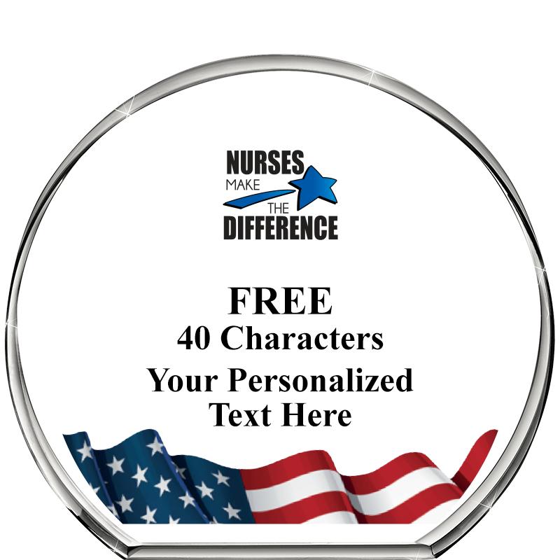 4"FLAG STANDING CIRCLE PPRWGHT