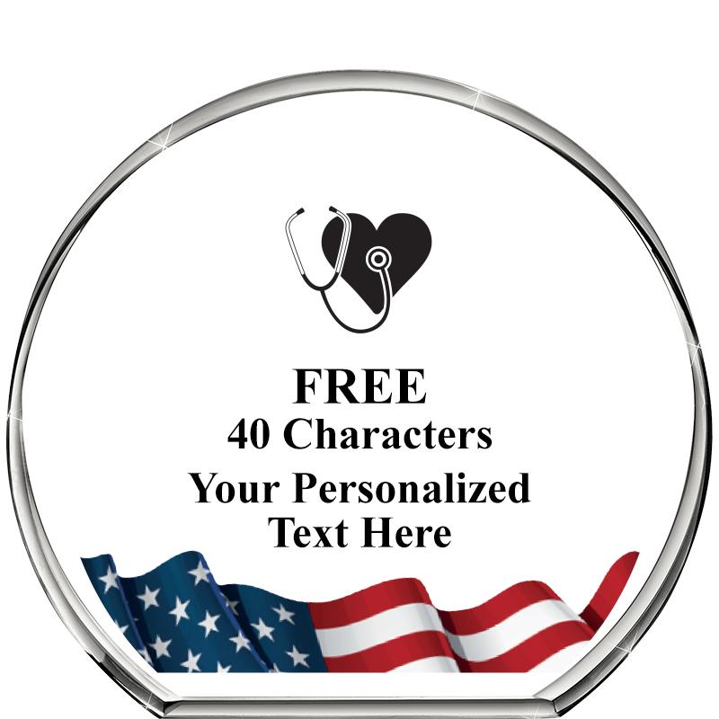 4"FLAG STANDING CIRCLE PPRWGHT