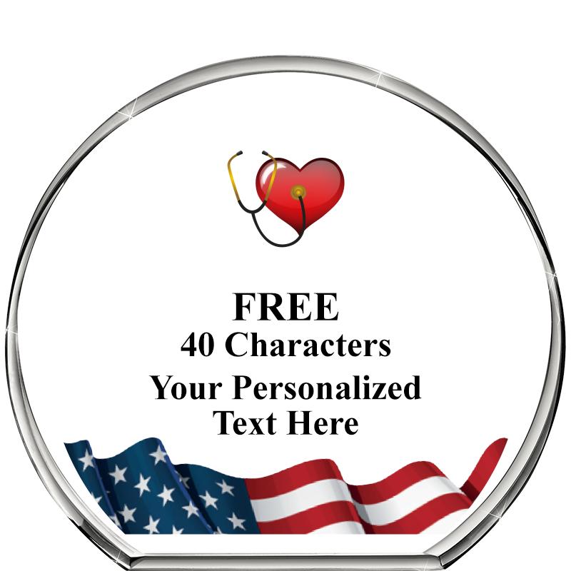 4"FLAG STANDING CIRCLE PPRWGHT