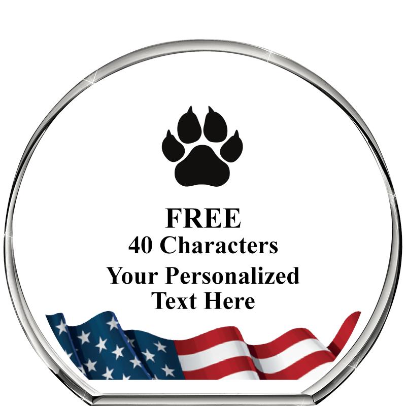 4"FLAG STANDING CIRCLE PPRWGHT