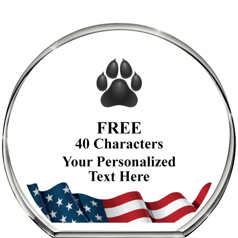 4"FLAG STANDING CIRCLE PPRWGHT