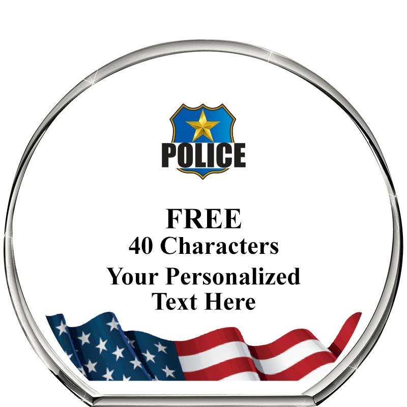 4"FLAG STANDING CIRCLE PPRWGHT