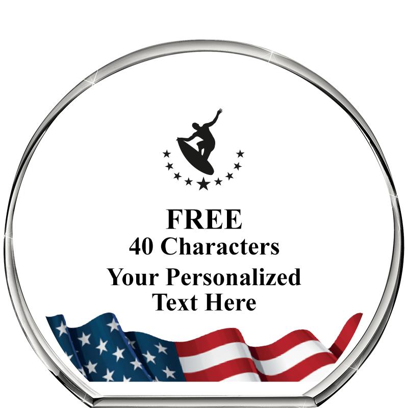 4"FLAG STANDING CIRCLE PPRWGHT