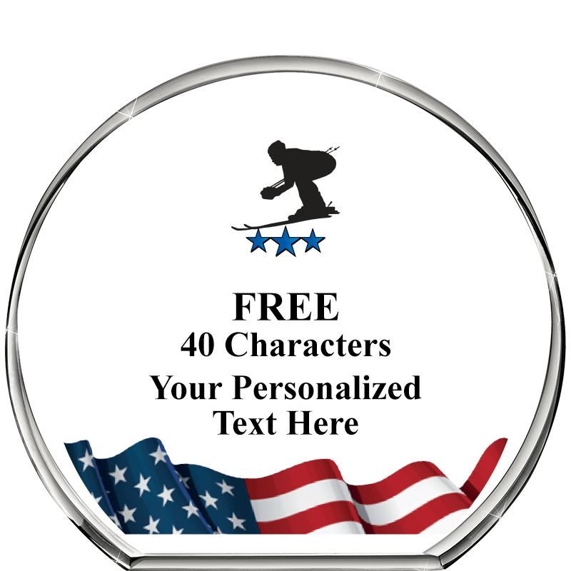 4"FLAG STANDING CIRCLE PPRWGHT