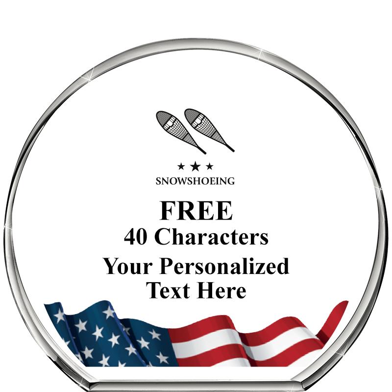 4"FLAG STANDING CIRCLE PPRWGHT