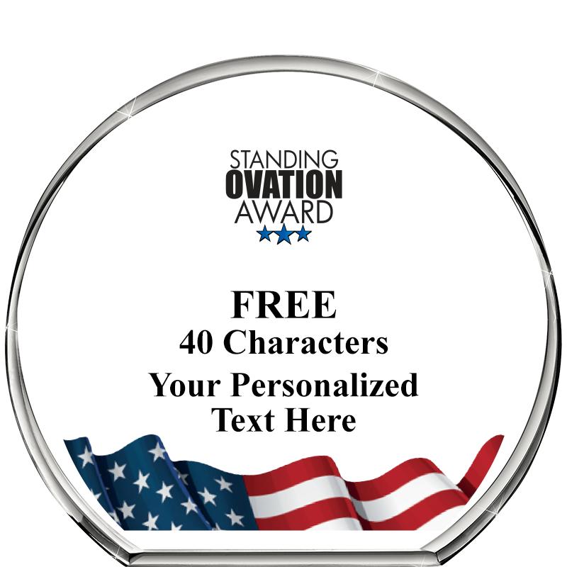 4"FLAG STANDING CIRCLE PPRWGHT