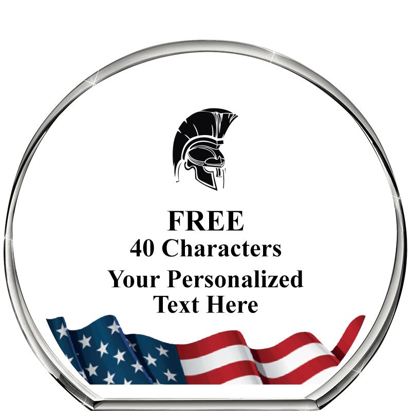 4"FLAG STANDING CIRCLE PPRWGHT