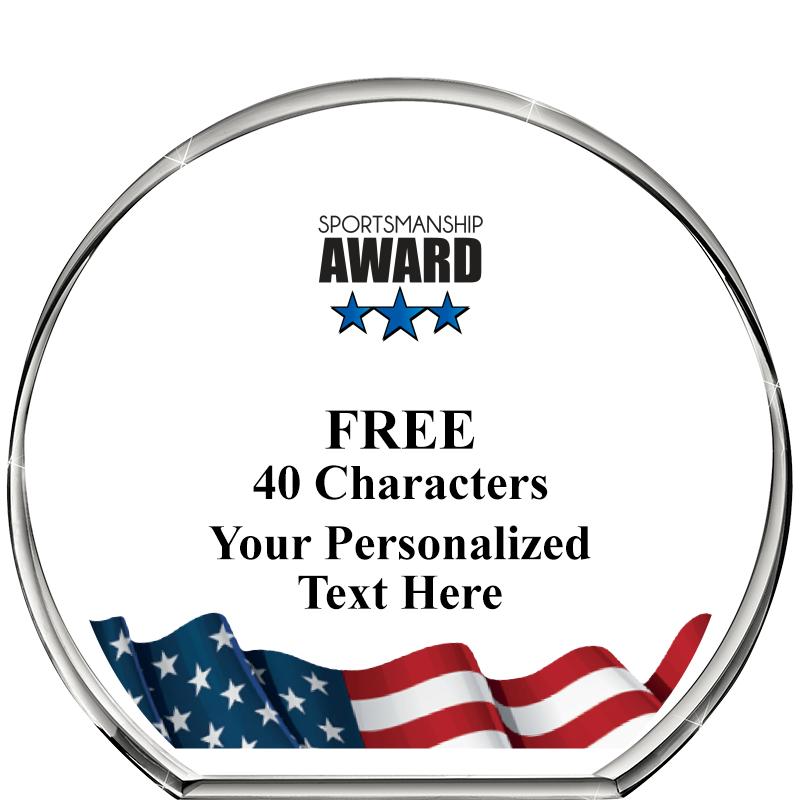 4"FLAG STANDING CIRCLE PPRWGHT