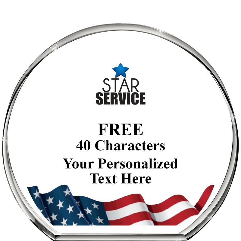 4"FLAG STANDING CIRCLE PPRWGHT