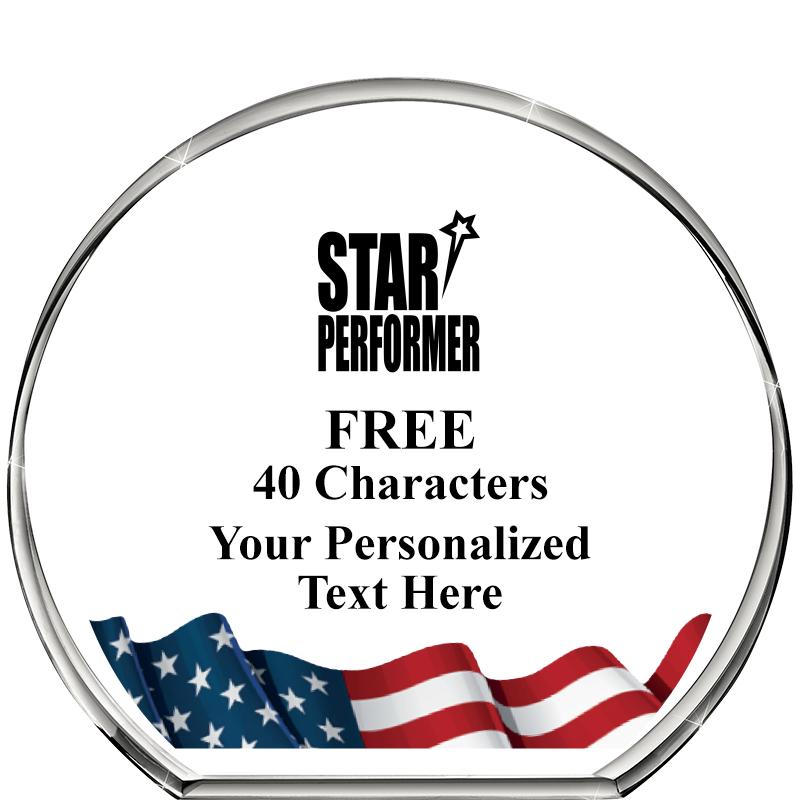 4"FLAG STANDING CIRCLE PPRWGHT