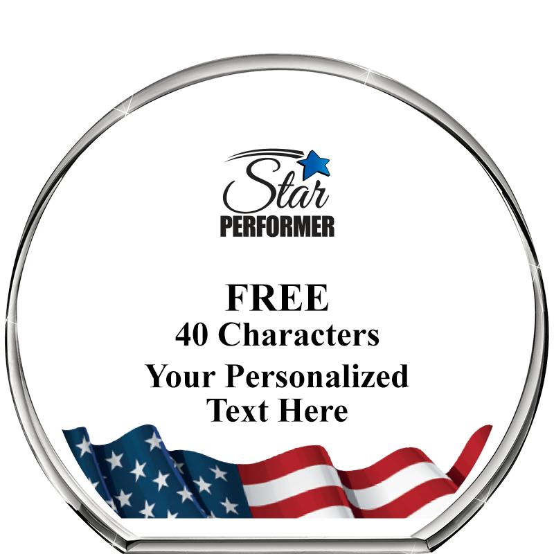 4"FLAG STANDING CIRCLE PPRWGHT