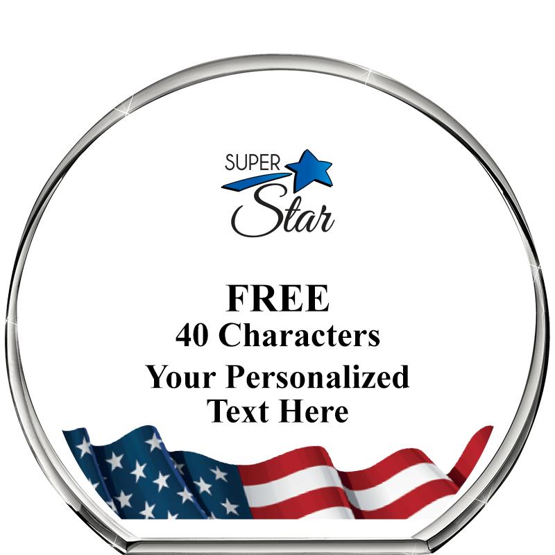 4"FLAG STANDING CIRCLE PPRWGHT