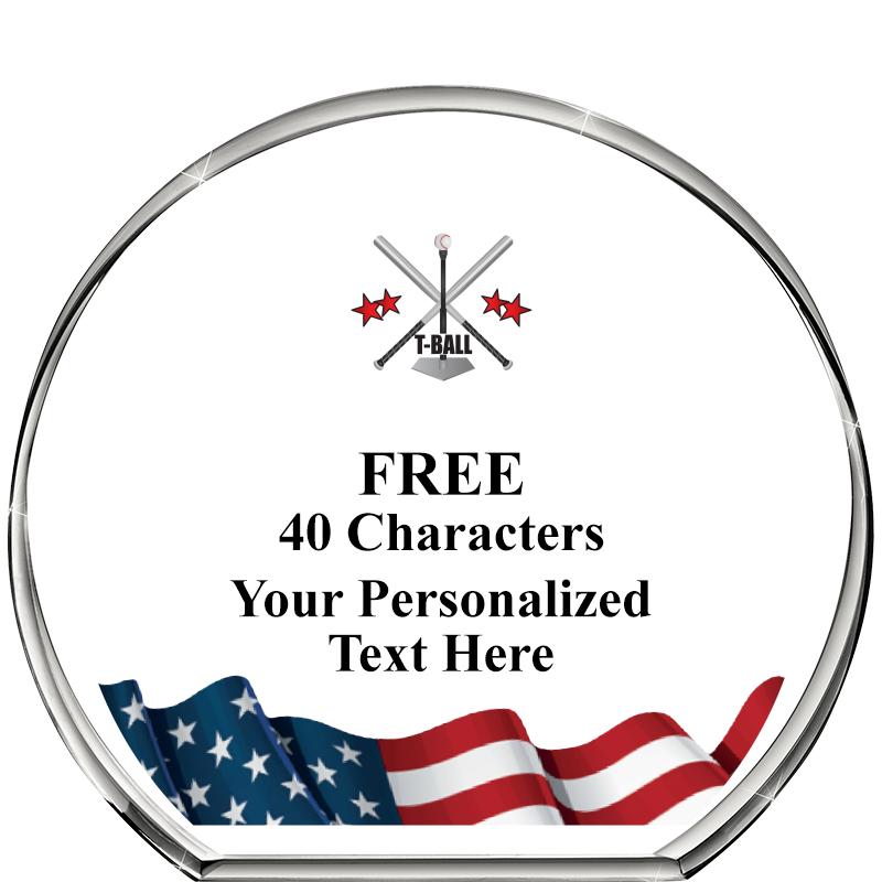 4"FLAG STANDING CIRCLE PPRWGHT