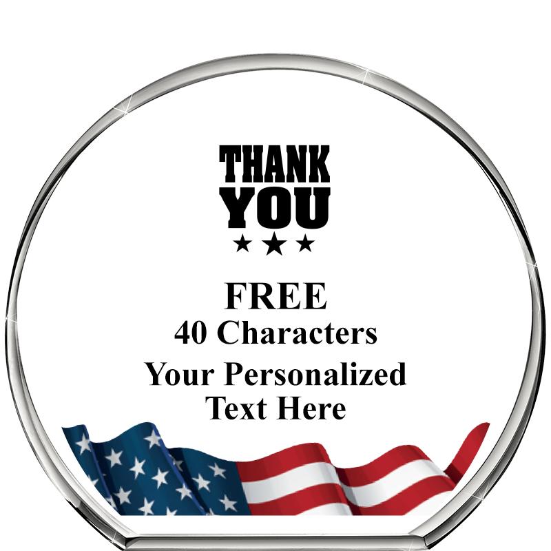 4"FLAG STANDING CIRCLE PPRWGHT