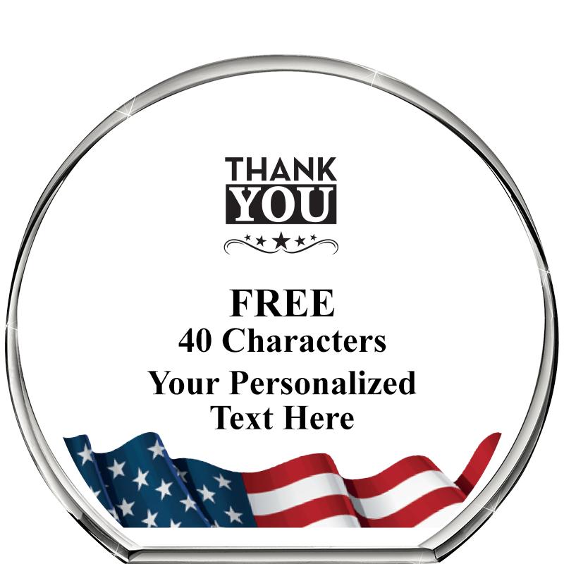 4"FLAG STANDING CIRCLE PPRWGHT