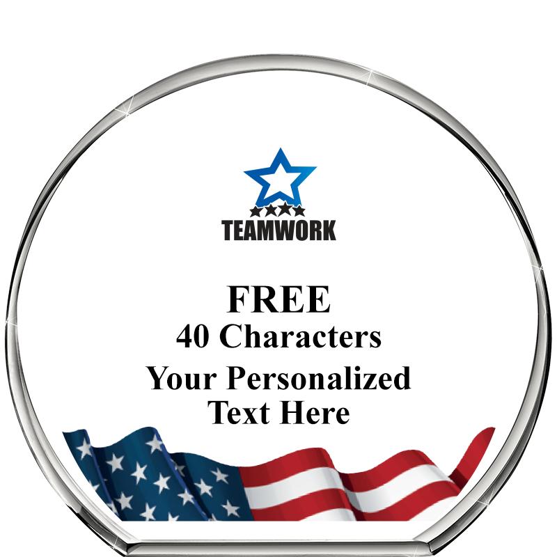 4"FLAG STANDING CIRCLE PPRWGHT