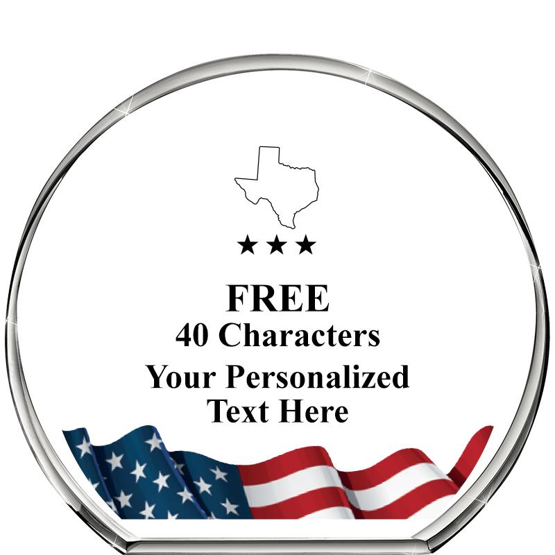 4"FLAG STANDING CIRCLE PPRWGHT