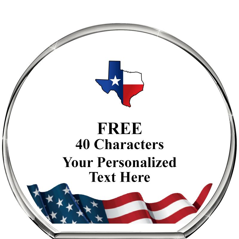 4"FLAG STANDING CIRCLE PPRWGHT