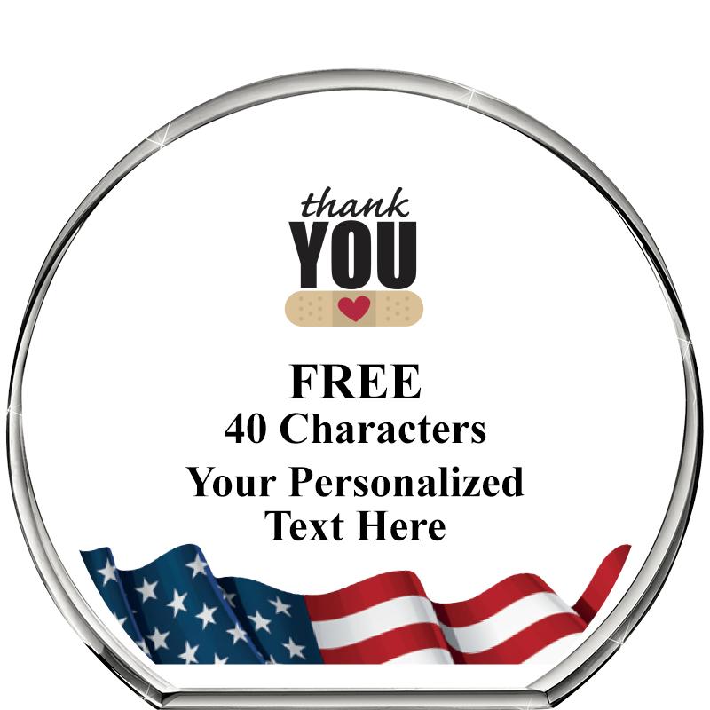 4"FLAG STANDING CIRCLE PPRWGHT