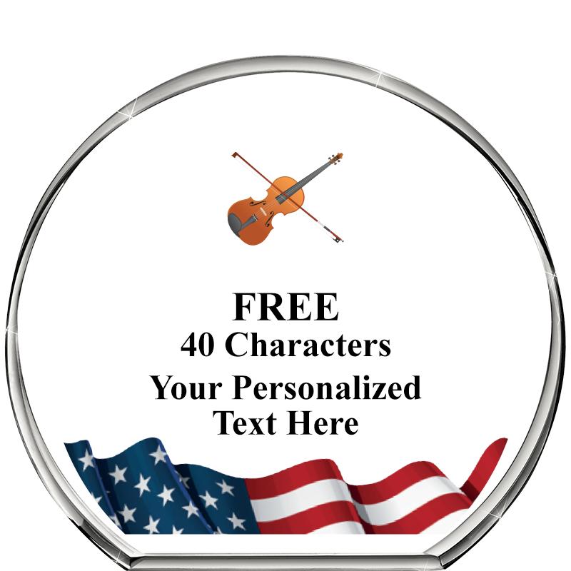 4"FLAG STANDING CIRCLE PPRWGHT