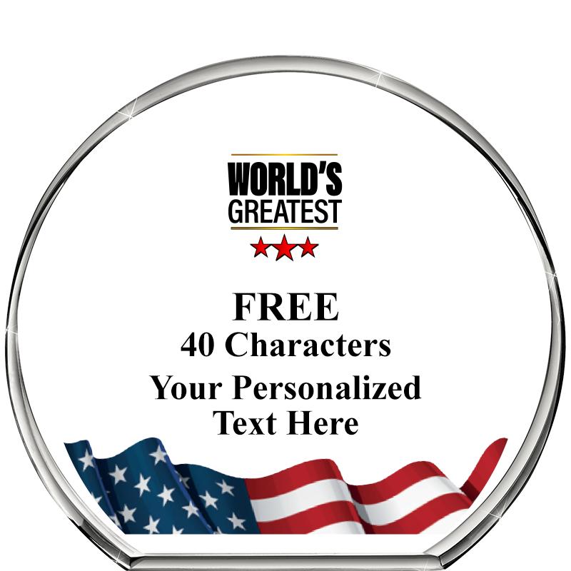 4"FLAG STANDING CIRCLE PPRWGHT